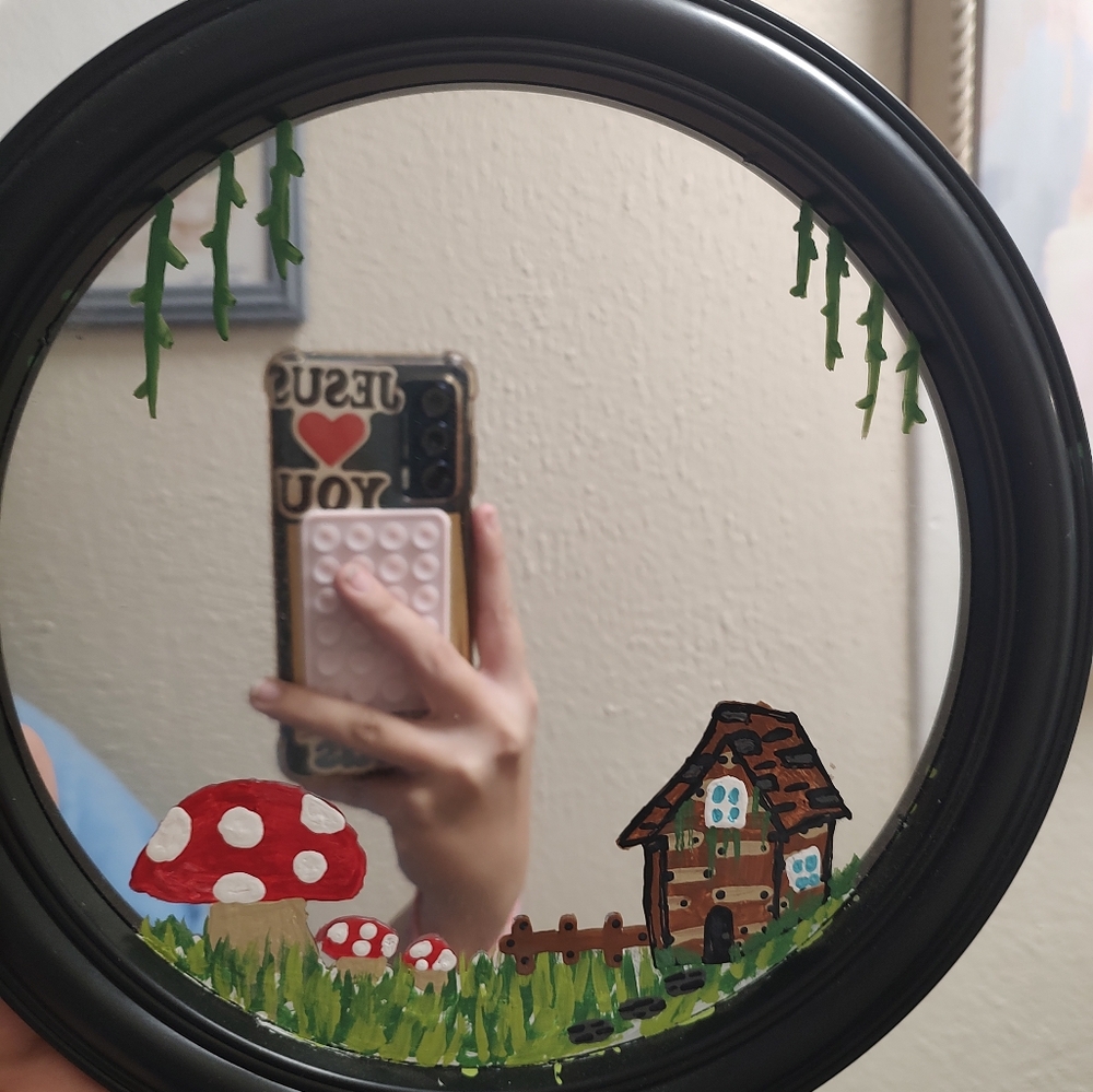 Hand painted mirror